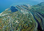 Ashtabula Ohio port aerial view